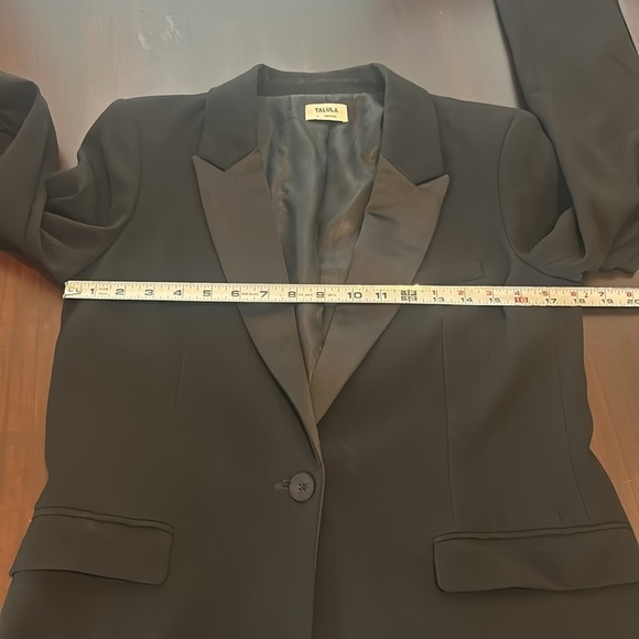 Talula Blazer Tuxedo Style Satin Lapel Black BlazerWomen Size S - Picture 14 of 17